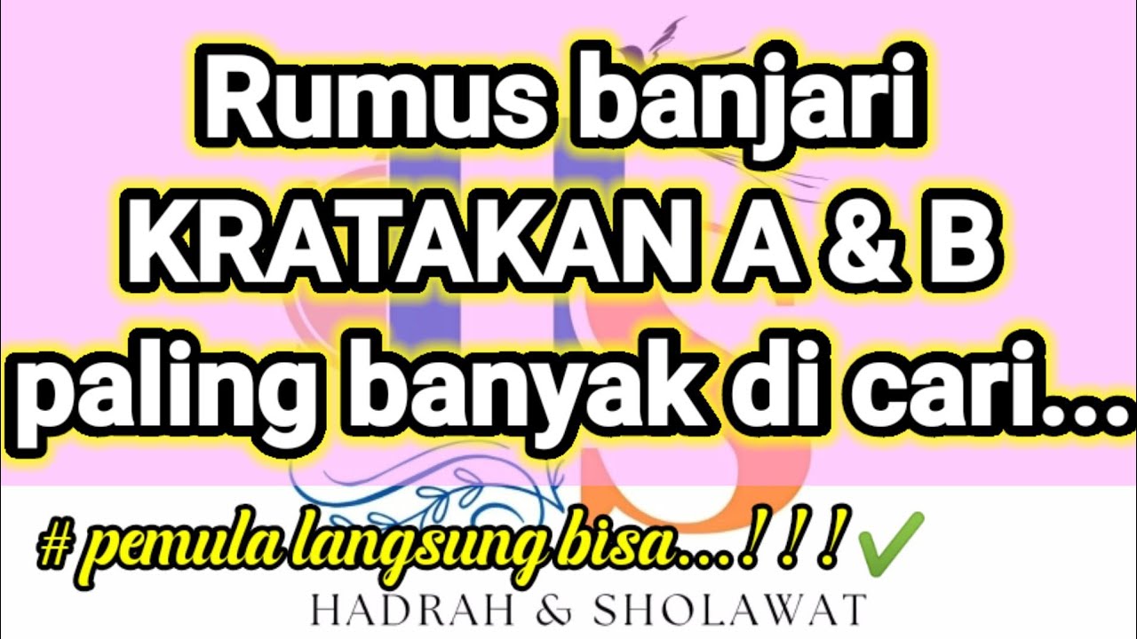 Tutorial paling di carii...‼️Rumus banjari kratakan,khusus pemula langsung bisa