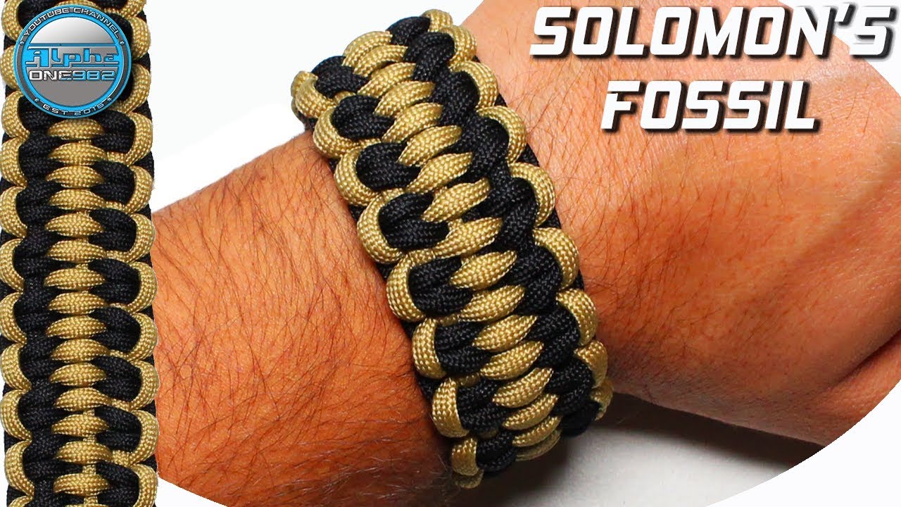 How to make Paracord Bracelet Solomon's Fossil - World of Paracord Tutorials DIY Paracord