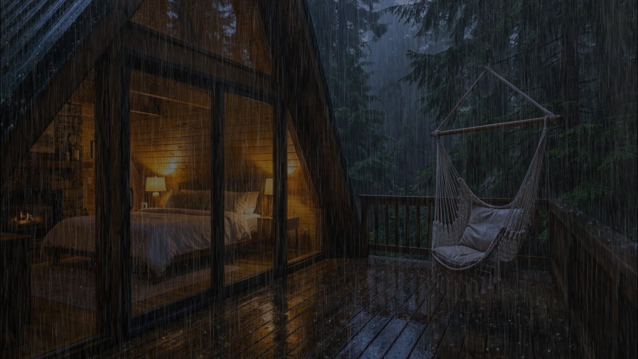 Night Rain on a Wooden Porch: Cozy Forest Ambience for Reading, Working, and Sleeping Better