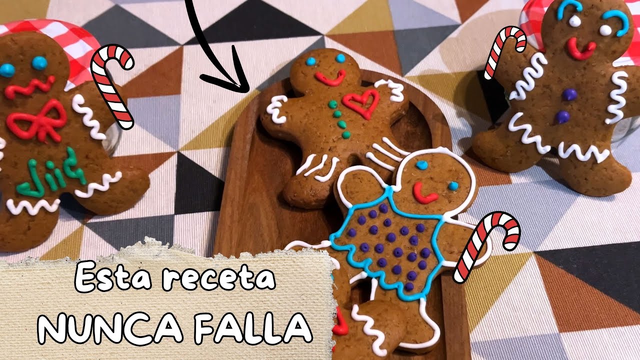 Galletas de JENGIBRE 🍪: Hombrecillos Navideños con Glasa Real 🎄 Receta Casera PERFECTA