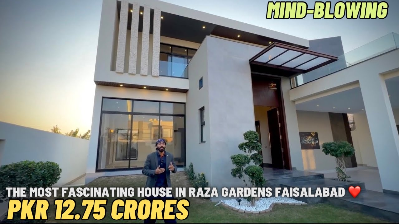 1 Kanal LUXURY SCANDINAVIAN HOUSE For Sale in RAZA GARDENS FAISALABAD
