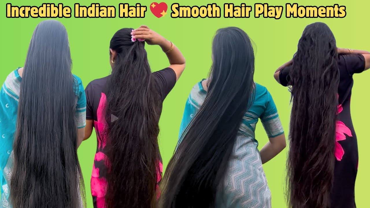🌿 Elegant Long Hair Play 🌸 | Solo Beauty with Flowing Locks✨