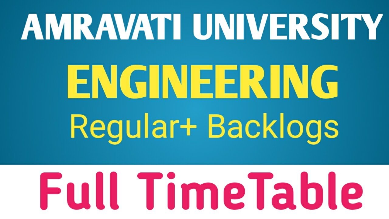 Engineering Timetable Amravati University Latest News ||Exam Update|| Final year exam news|| SGBAU||