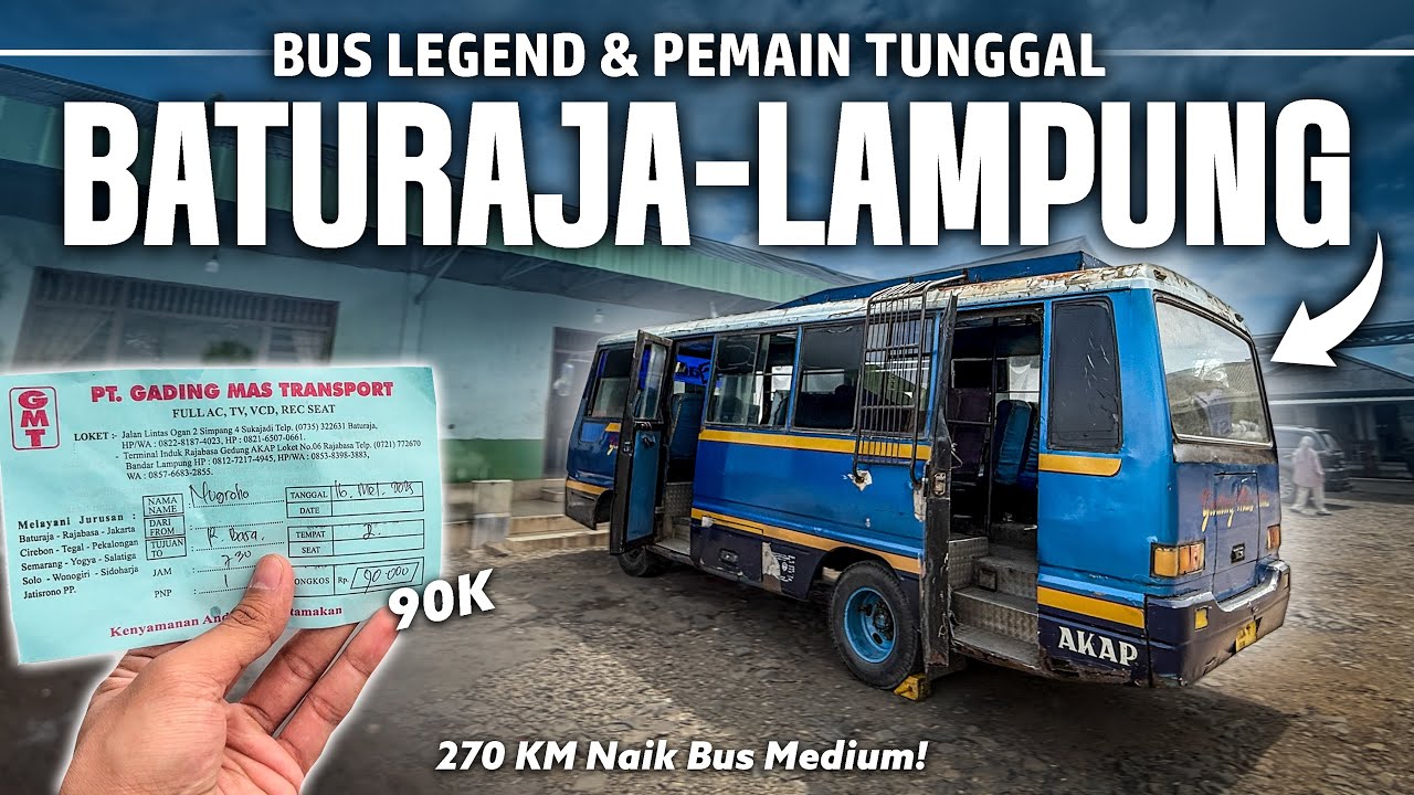 Akhirnya Finish Lampung! Berapa Jam?? Trip Bus GADING MAS Baturaja-Lampung