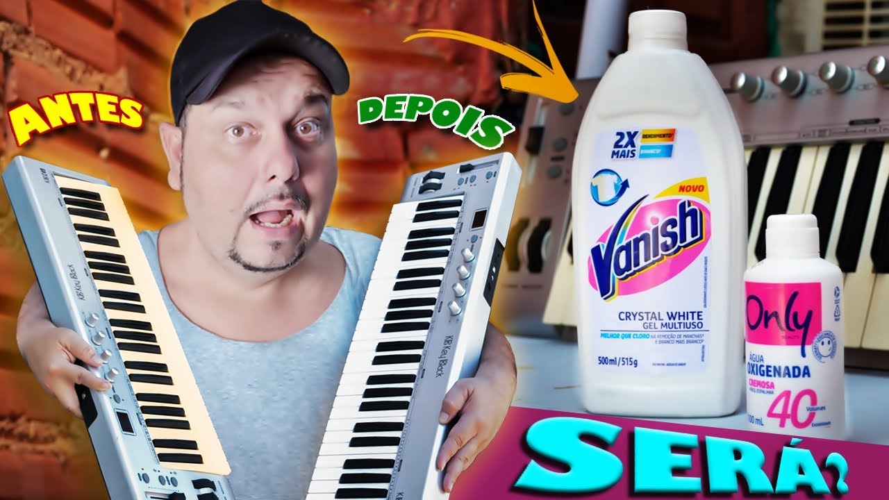 COMO LIMPAR AS TECLAS AMARELADAS DO 🎹TECLADO MUSICAL🎹  yellowish keyboard key