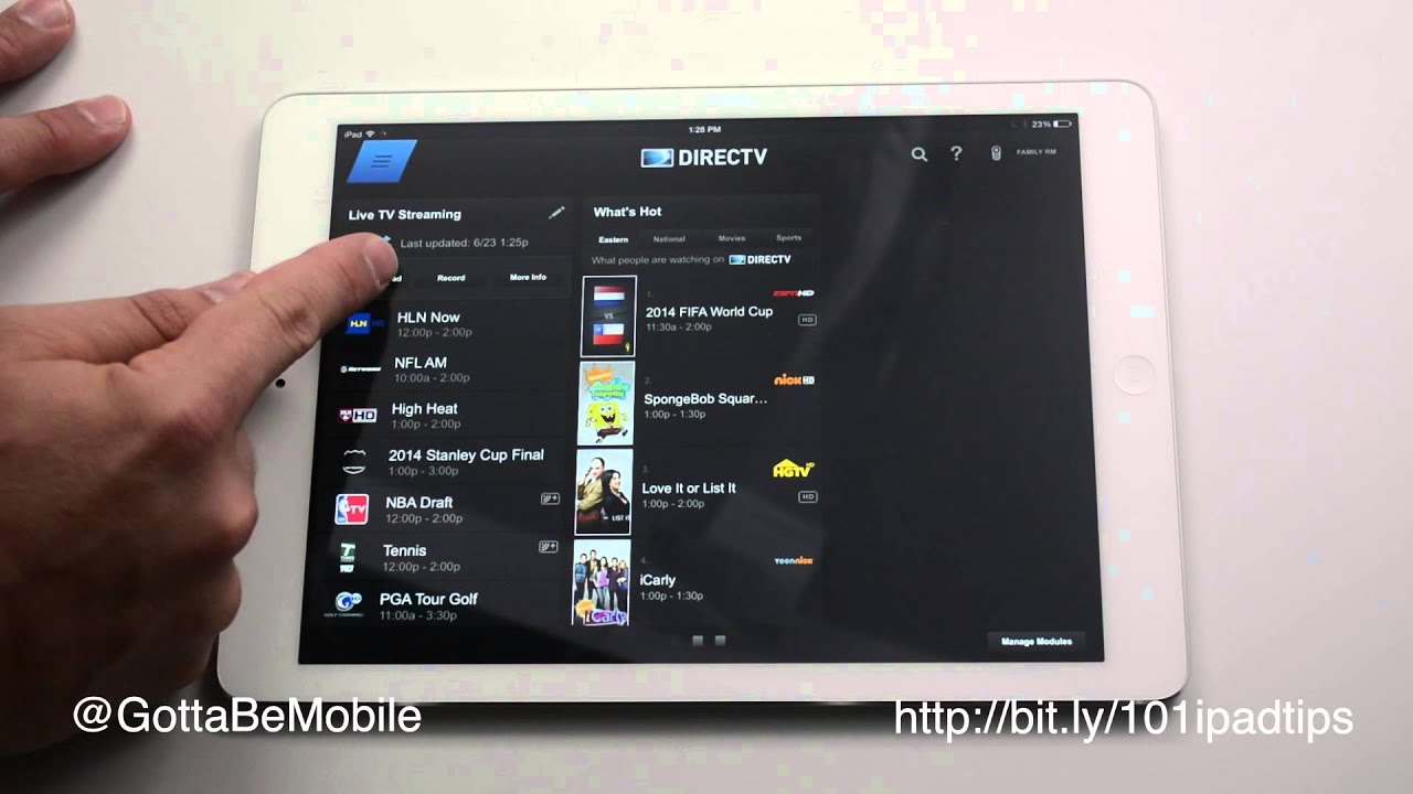 Как смотреть прямую трансляцию на iPad