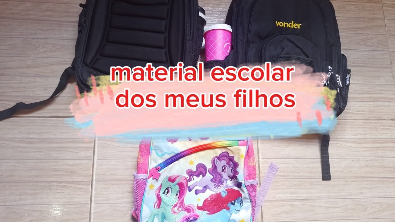Material escolar dos meus filhos 