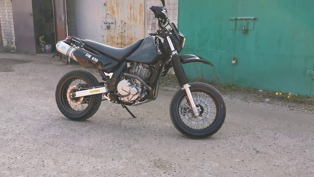 Suzuki dr650 SE supermoto Leovince-x3 sound