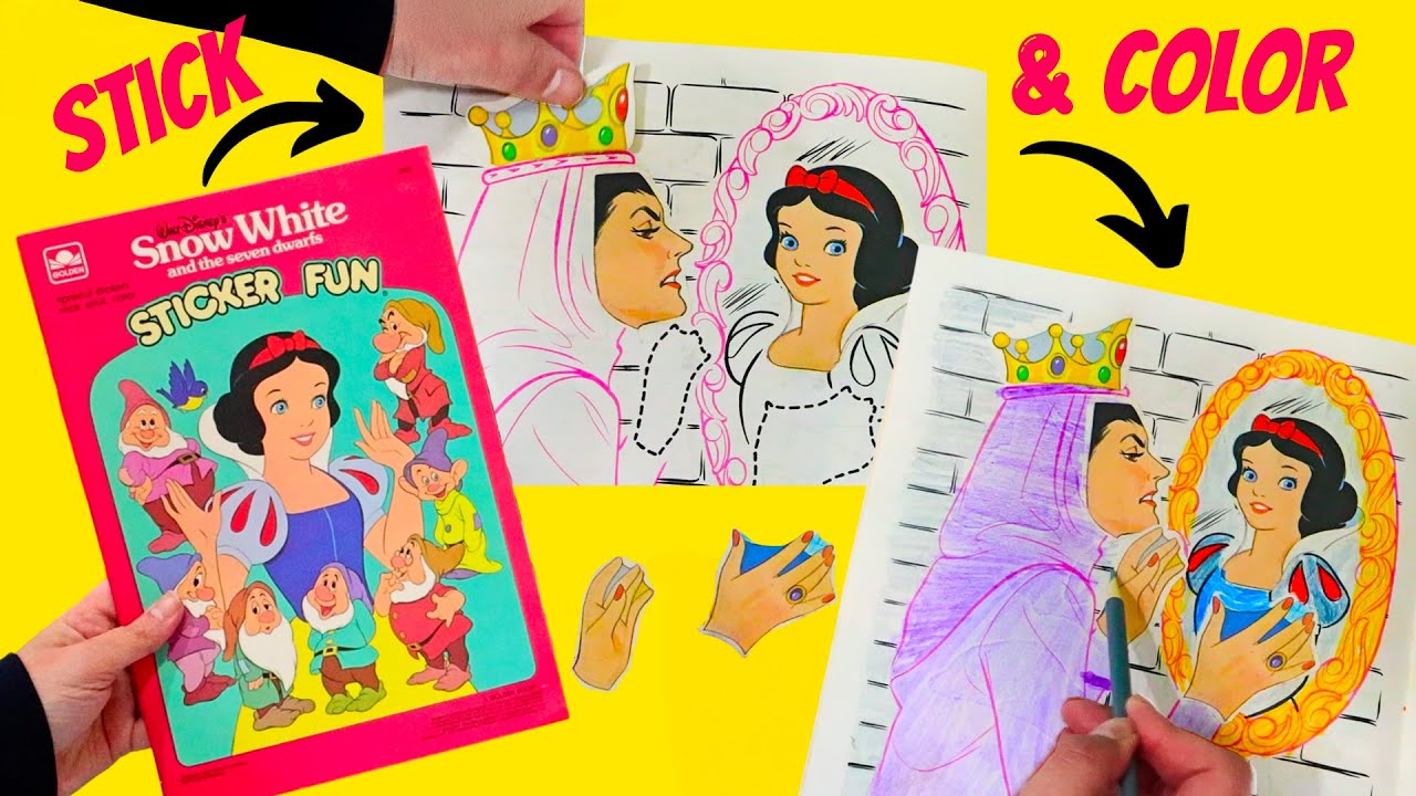 Snow White Sticker Story Coloring Book | Color & Create Your Own Story