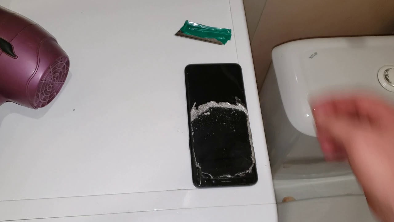 Отклеить защитное стекло на УФ клее