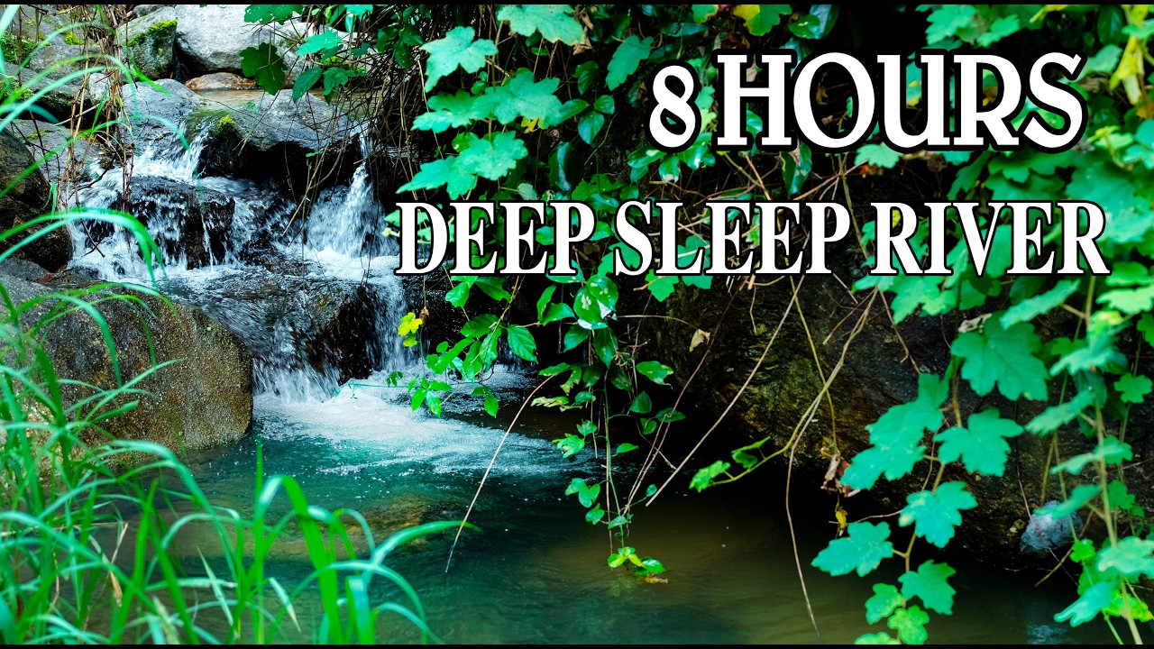 8 Hours Relaxing River Sounds for Deep Sleep & Stress Relief