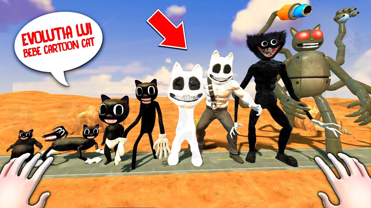 EVOLUTIA lui BEBE CARTOON Cat Huggy la ora 1 DIMINEATA!