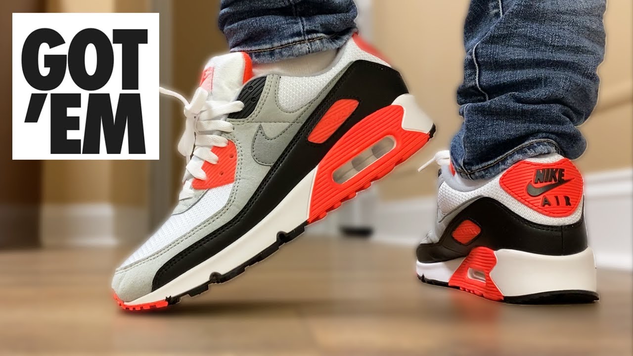 The BEST Air Max 90! Nike Air Max 90 Infrared 2020 ON FEET! (Radiant Red)