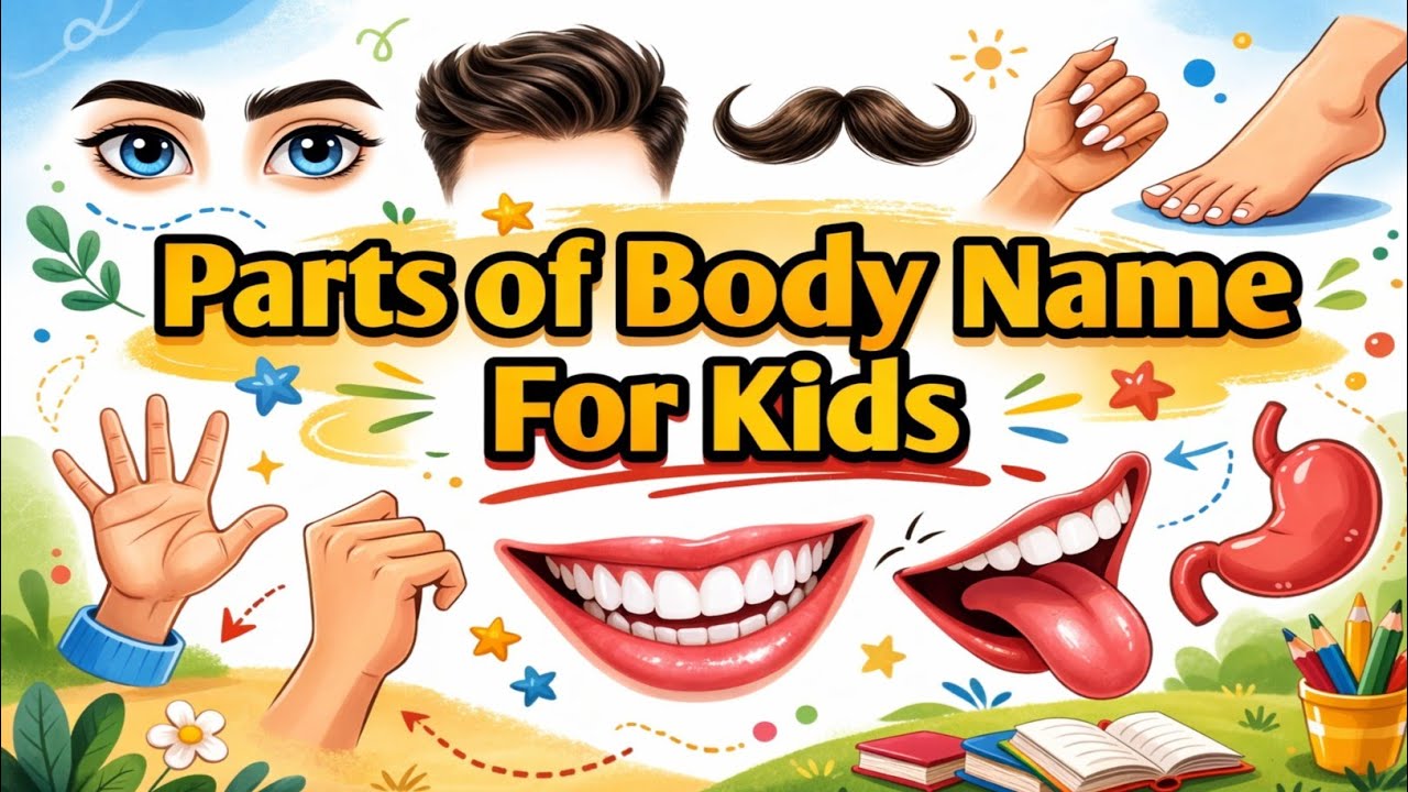 Human Body Parts Name | Learn Body Parts for Children