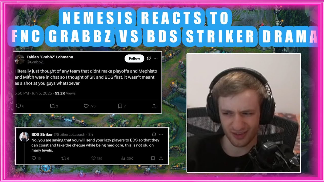Nemesis Reacts to FNC GRABBZ vs BDS STRIKER DRAMA 👀