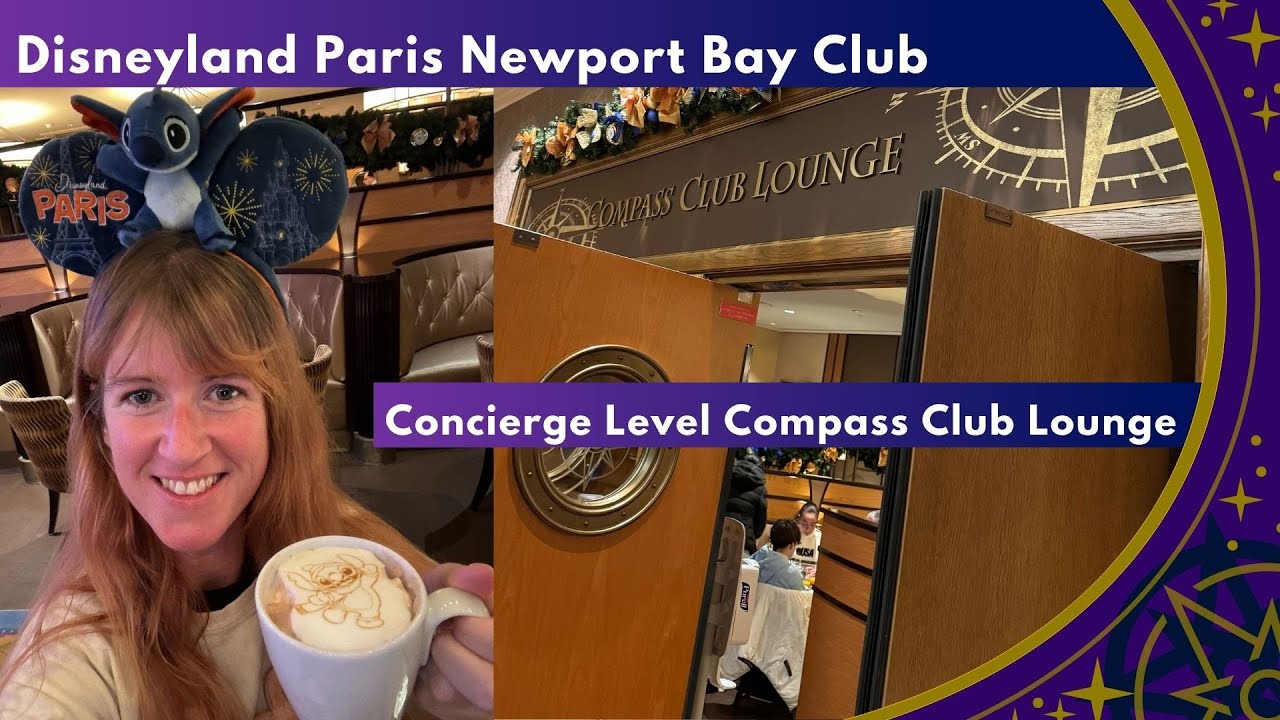 Disneyland Paris Newport Bay Club Hotel Concierge Level Compass Club Lounge Tour - Breakfast and Tea