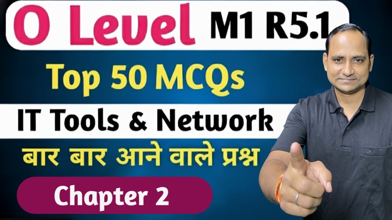 IT Tools (M1 R-5) MCQs 2025 | Chapter 2 | O-Level chapter wise.#ittools #olevel #olevelexam