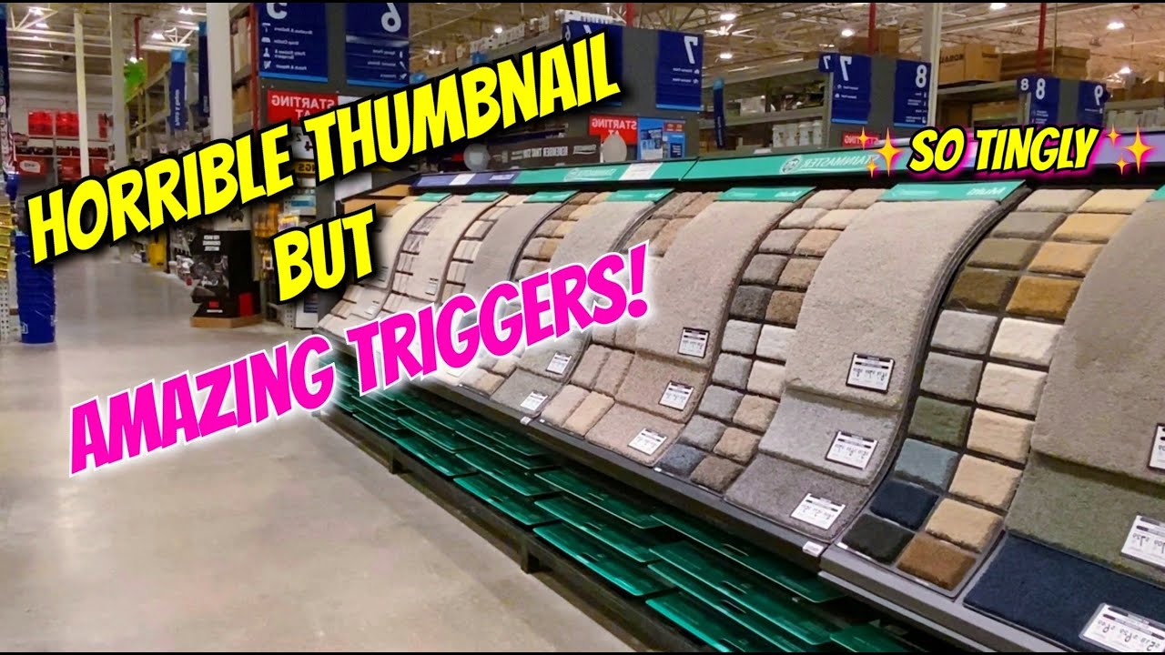 Public ASMR 🤤Lowe’s Flooring Dept! 🫠 Fast Tapping + Crinkles + Carpet Scratching & More! ✨Tingles✨