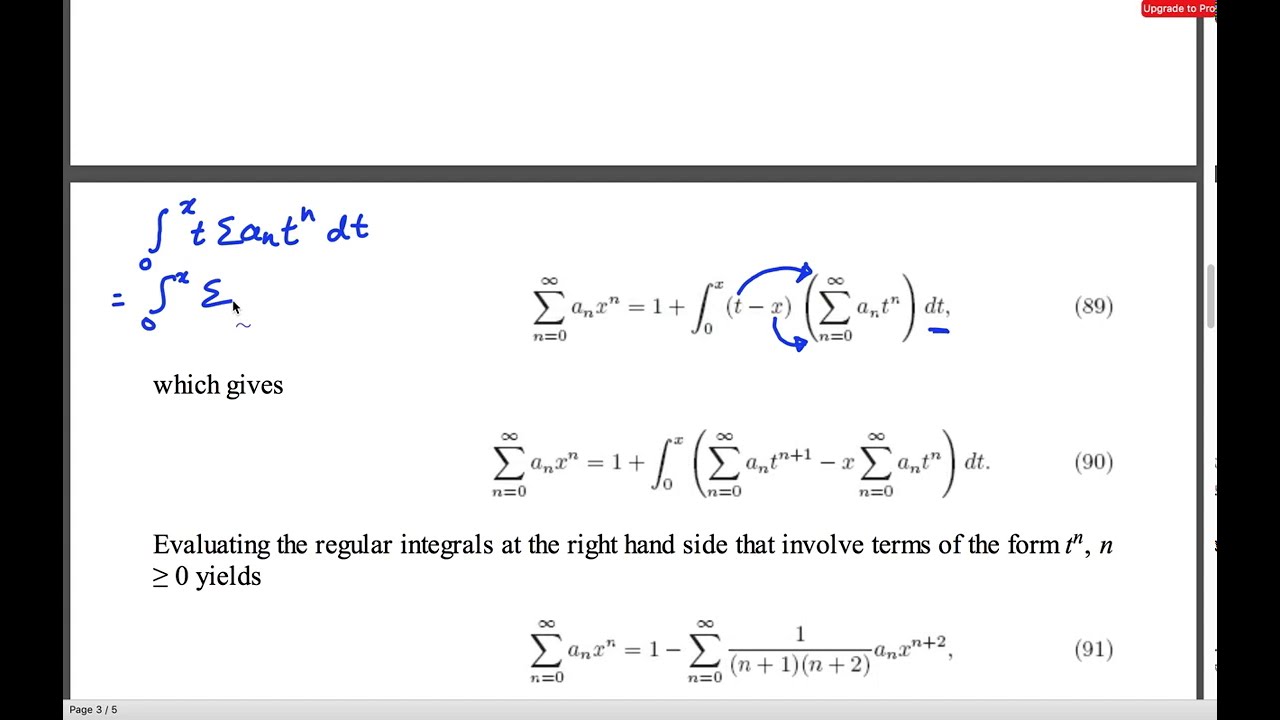 Lecture 15: The series method to solve Volterra IE