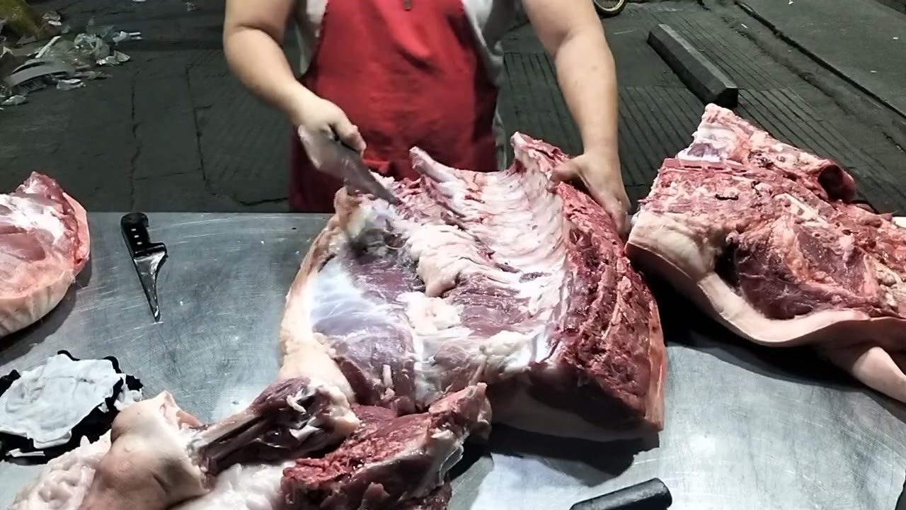  AMAZING SKILLS DEBONE HALF PIG STEP BY TUTORIAL #PORK #DEBONE #amazing 