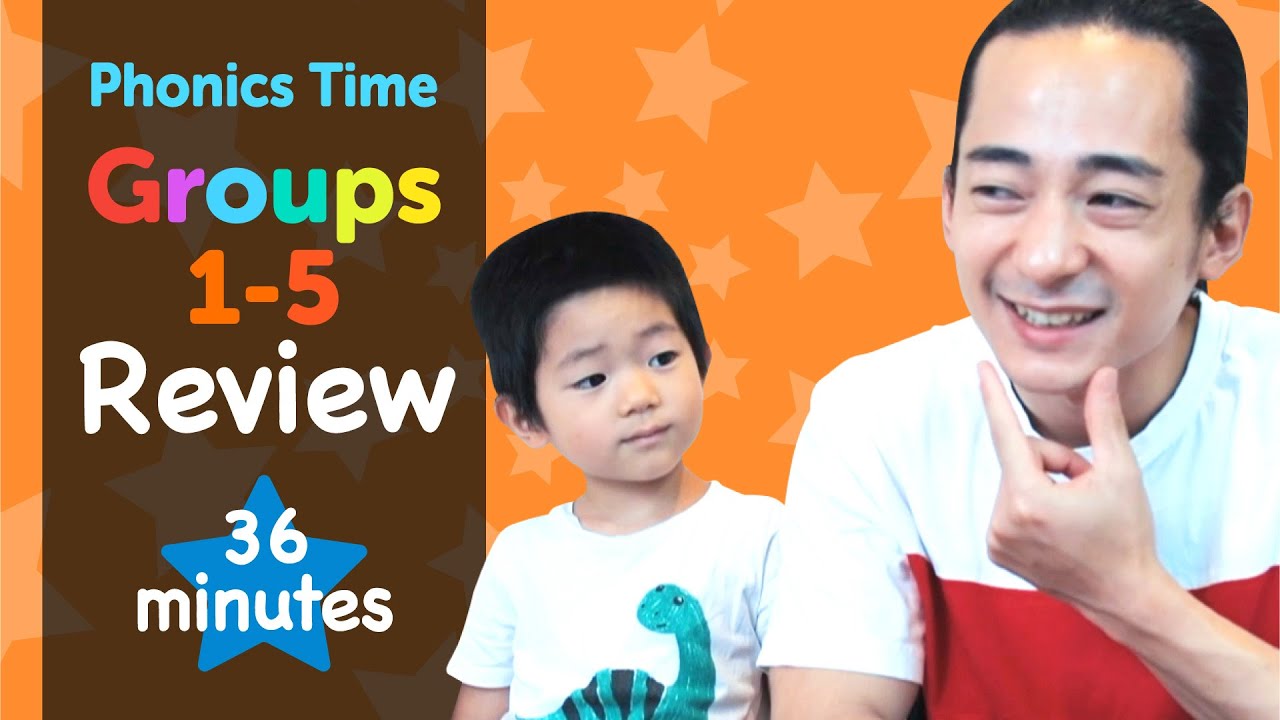 Group 1-5: All Review Lessons | Phonics Time with Masa and Junya | Made by Red Cat Reading
