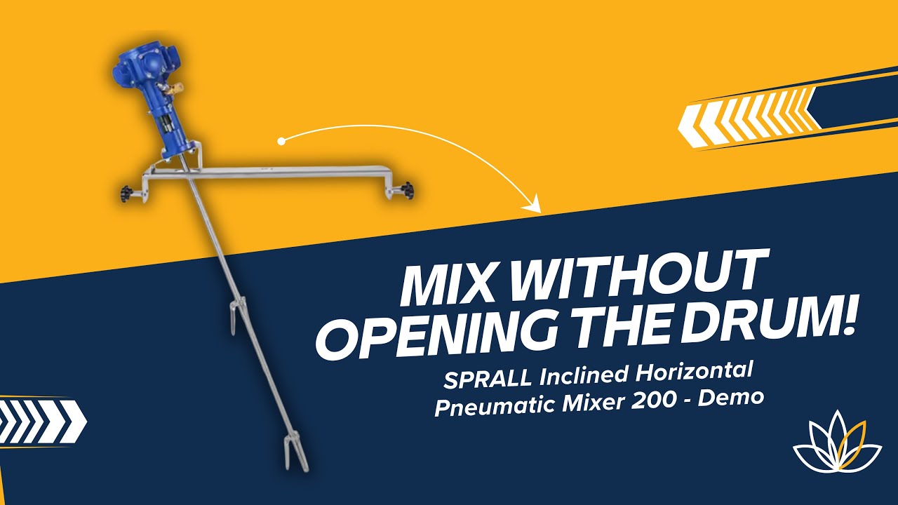 Smart Mixing in Closed Drums &ndash; SPRALL Inclined Horizontal Pneumatic Mixer 200 | Brightpack