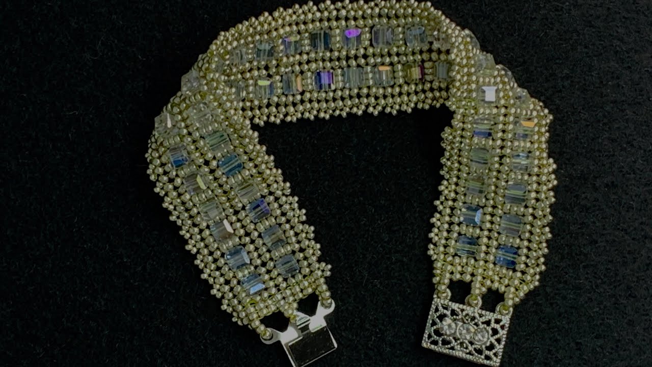 Crystal Cube Beaded Bracelet 💎 beading tutorial - beading bracelet #diy