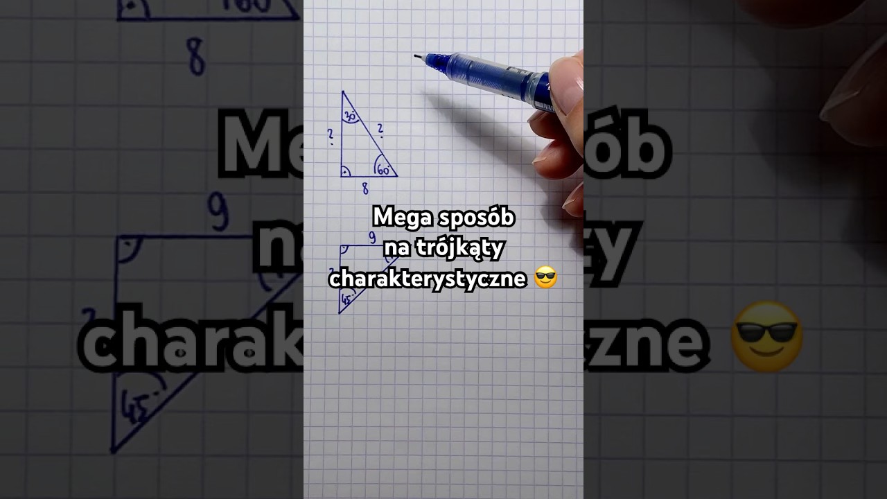 Tr&oacute;jkąty charakterystyczne 😎✅ 30, 60, 90 i 45, 45, 90 🥹