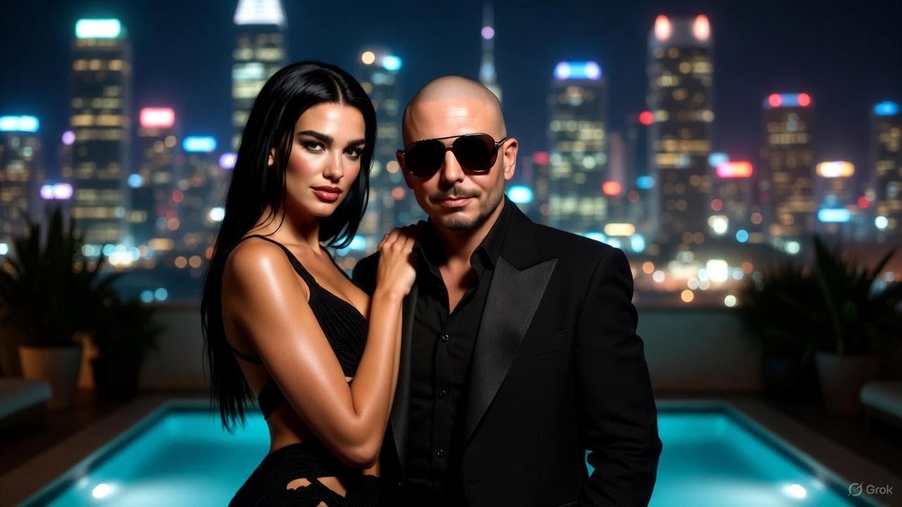 Pitbull ft. Dua Lipa - NEON AFTERGLOW -(official lyrics 2025)