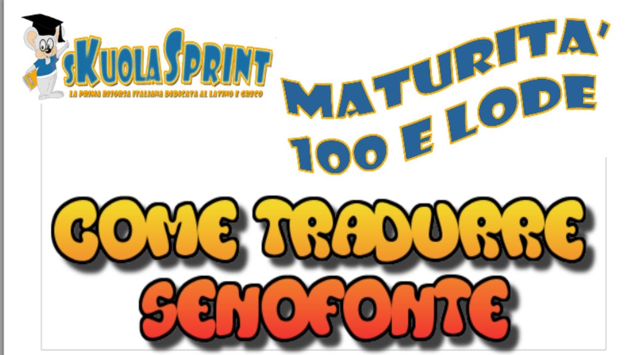 Maturita - versione greco Senofonte