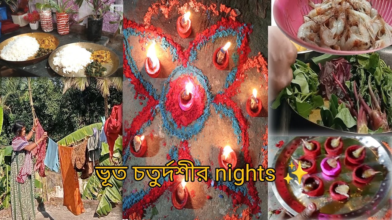 বাড়িতে ফিরে ভূত চতুর্দশীর দিনটা এভাবেই কাটালাম Bengali vlog