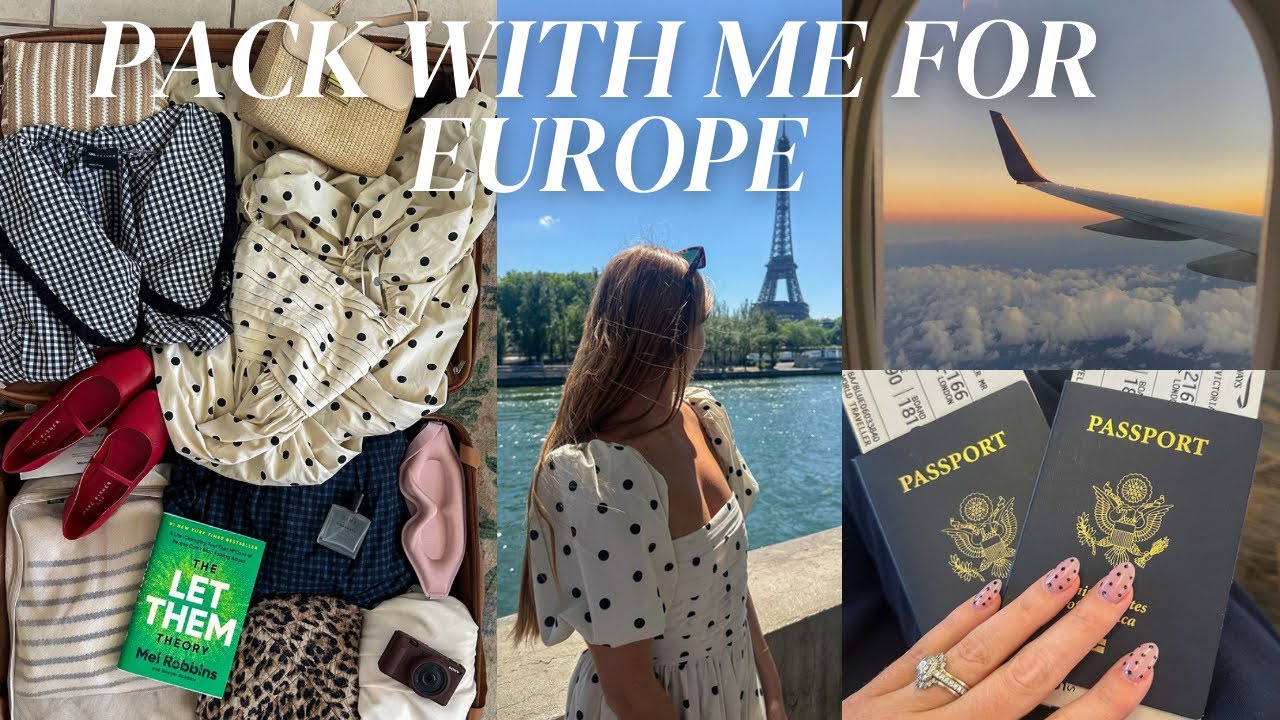 PACK WITH ME FOR EUROPE ✈️ travel essentials, outfits I'm bringing + organizing