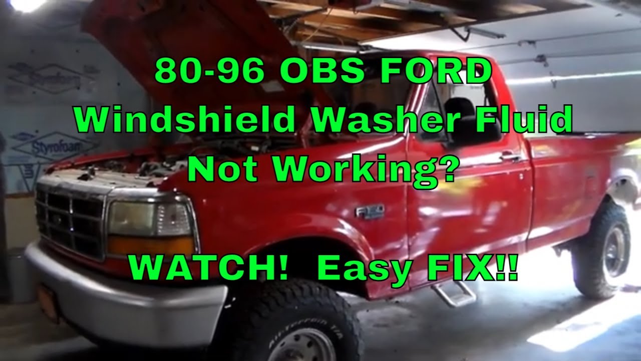 80-96 OBS Ford - FIXING WINDSHIELD WASHER FLUID PUMP - EASY!!