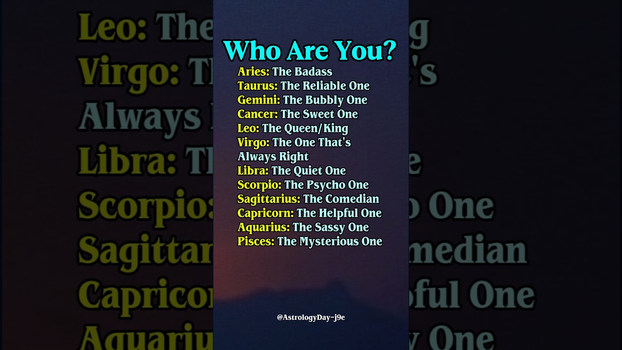 What Your Zodiac Signs Says About You #zodiac #zodiacsigns #astrology #horoscope #tarot
