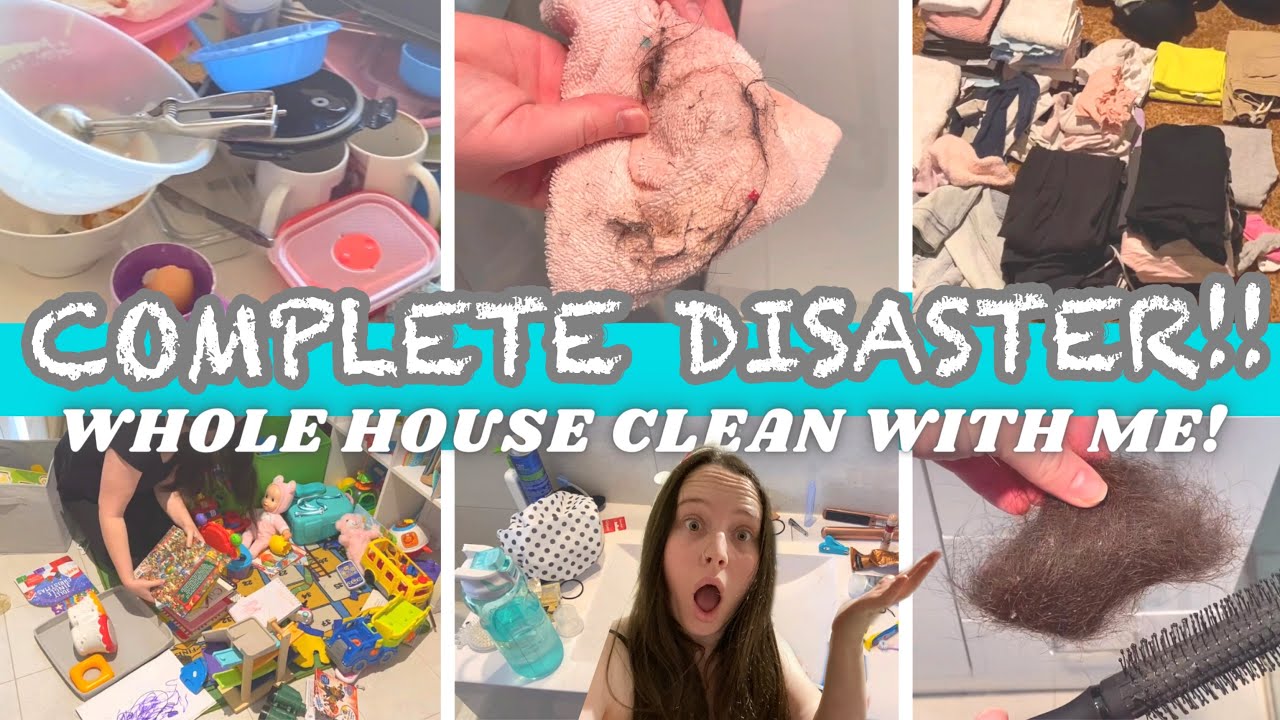 COMPLETE DISASTER WHOLE HOUSE CLEAN WITH ME | LAUNDRY MOTIVATION | SPEED CLEANING MOTIVATION 2021 ✨