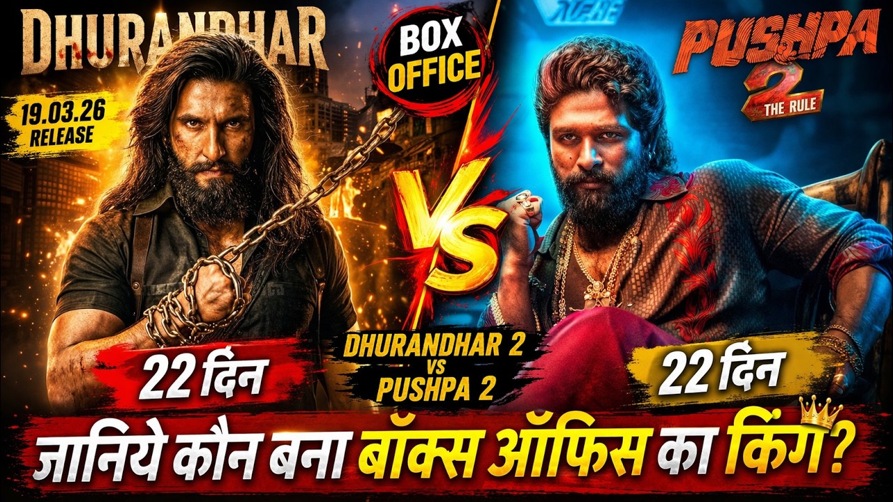 Dhurandhar 2 Vs Pushpa 2 Box Office Collection Comparison 22 Days Worldwide Collection, Ranveer