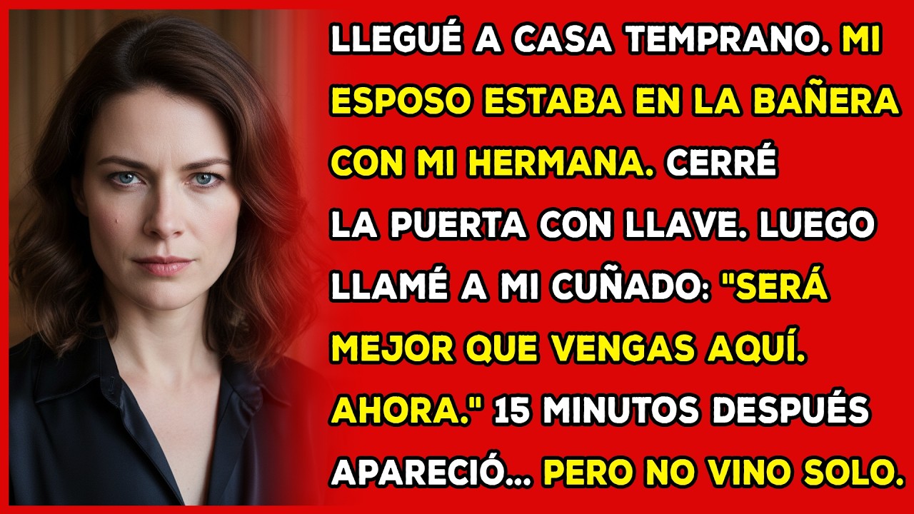 Llegué a casa temprano. Mi esposo estaba en la bañera con mi hermana...