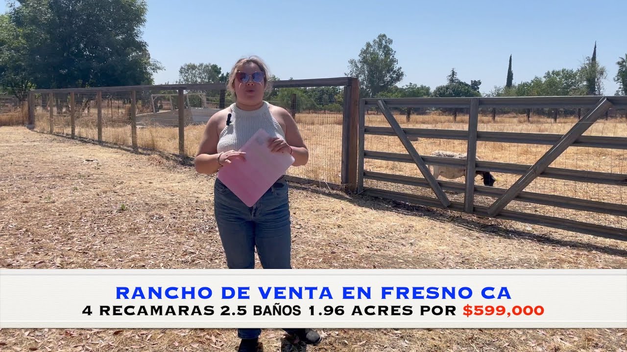 Rancho de Venta! 4 recamaras y 2 5 baños con 1 96 acres en Fresno CA