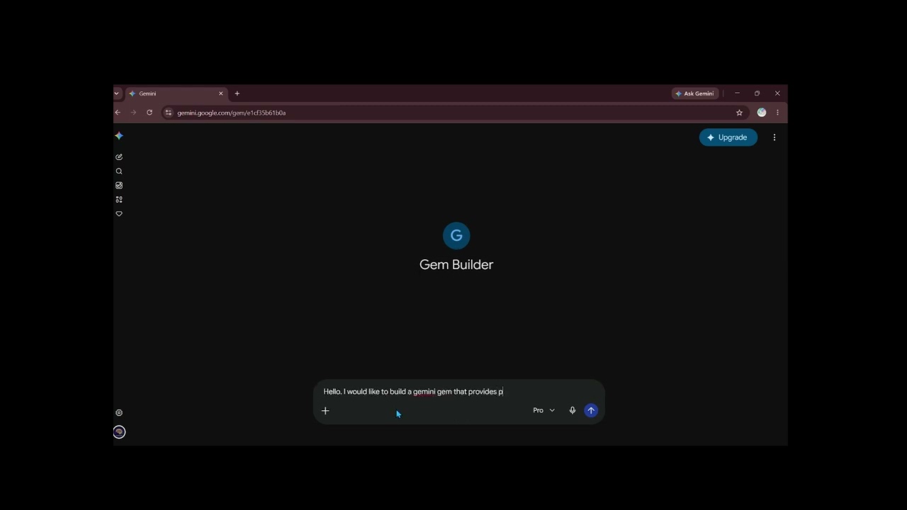 Build a Gem Builder and a Productivity Support Coworker Gem using Gemini