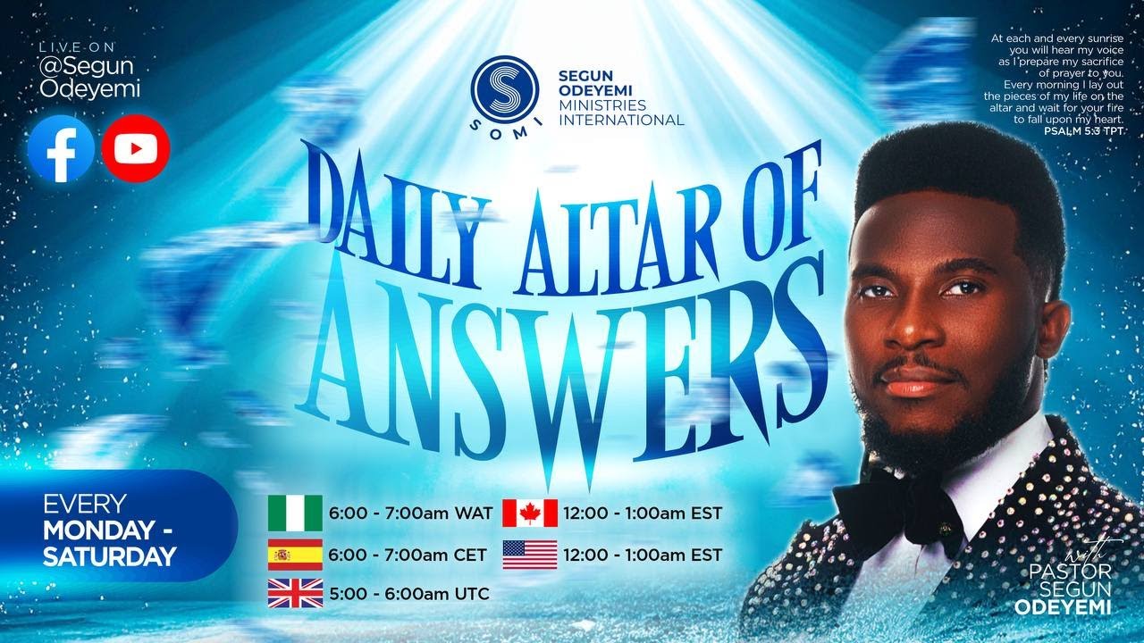 Daily Altar Of Answers || 29TH Jan, 2025 || Pastor Segun Odeyemi
