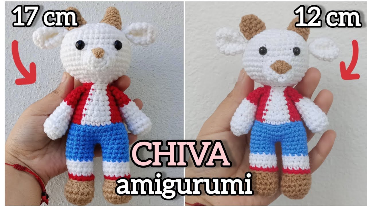 Mascota CHIVAS del GUADALAJARA a crochet 🐐♥️💙 AMIGURUMI paso a paso ✨🧶