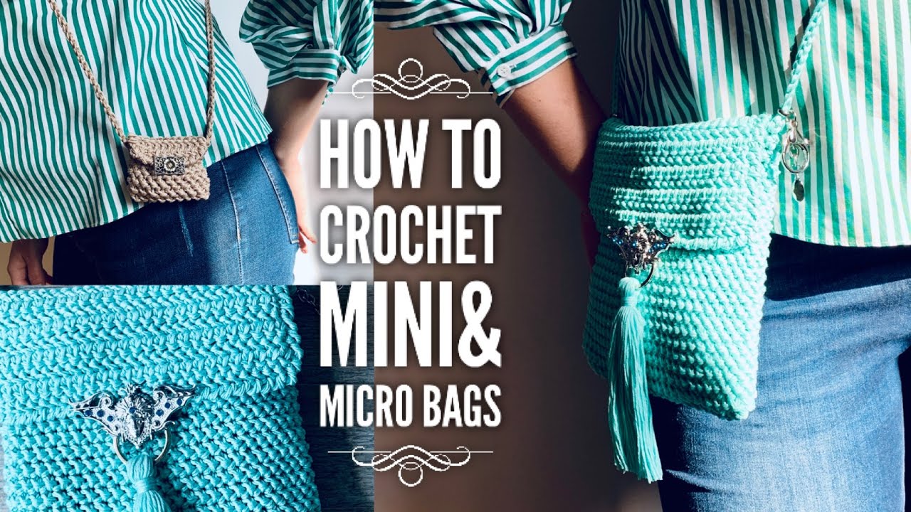 СУМКА КРЮЧКОМ + МИКРО СУМОЧКА 🧚🏻 / HOW TO CROCHET MINI BAG + MICRO BAG👜