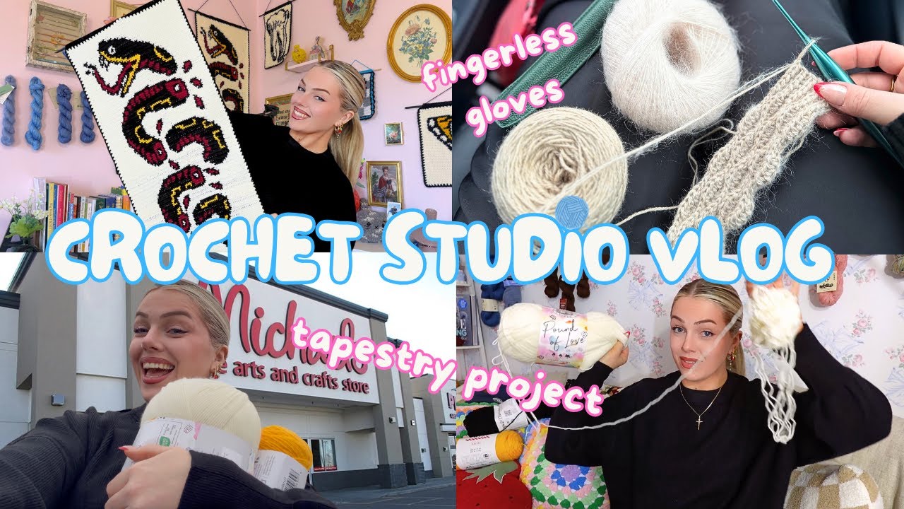 Crochet with me VLOG - Gifting a tapestry + my tips and tricks! *chatty*