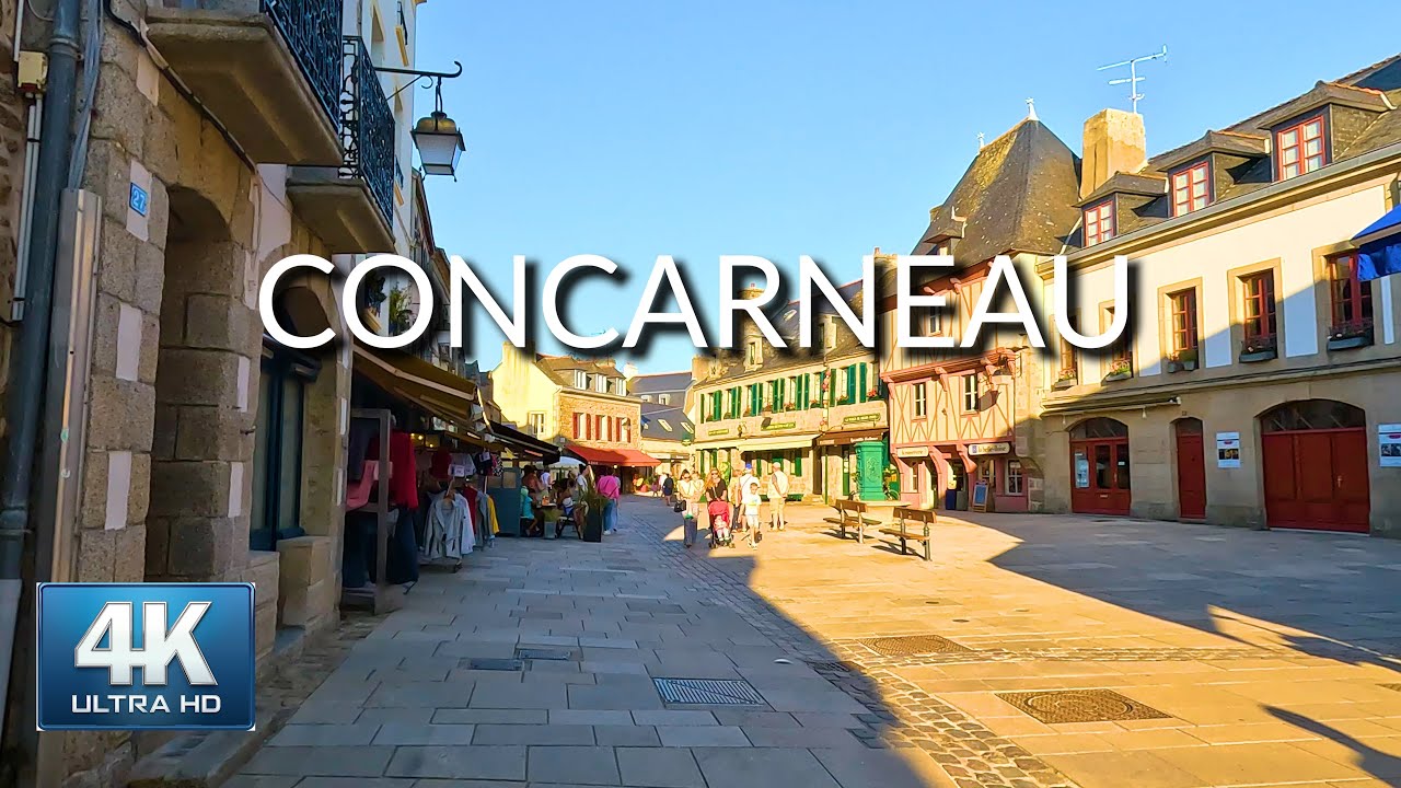 [4K]🏰The Charm Of Concarneau, France Walking Tour | HDR 60fps