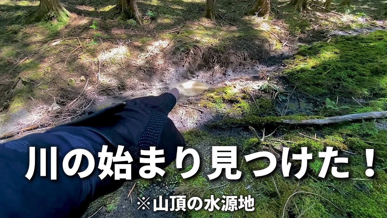 【最初の一滴】林道探検してたら川の始まり見つけたよ【水源地】※渓流・源流