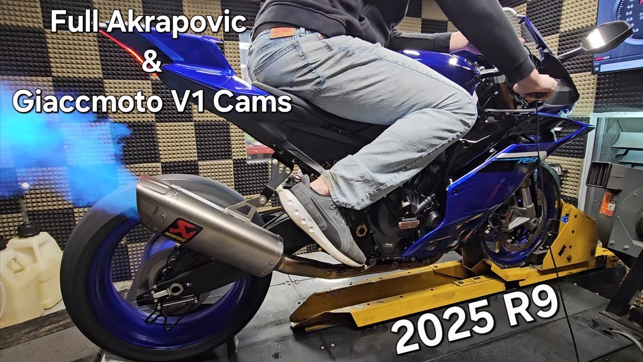 We just put the Akrapovic exhaust on our R9 with the Giaccmoto V1 cams!