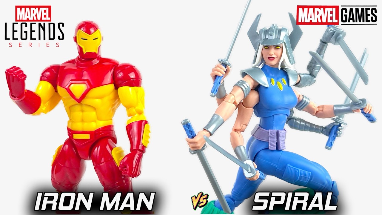 Обзор набора из двух фигурок Marvel Legends Marvel Games: Iron Man против Spiral