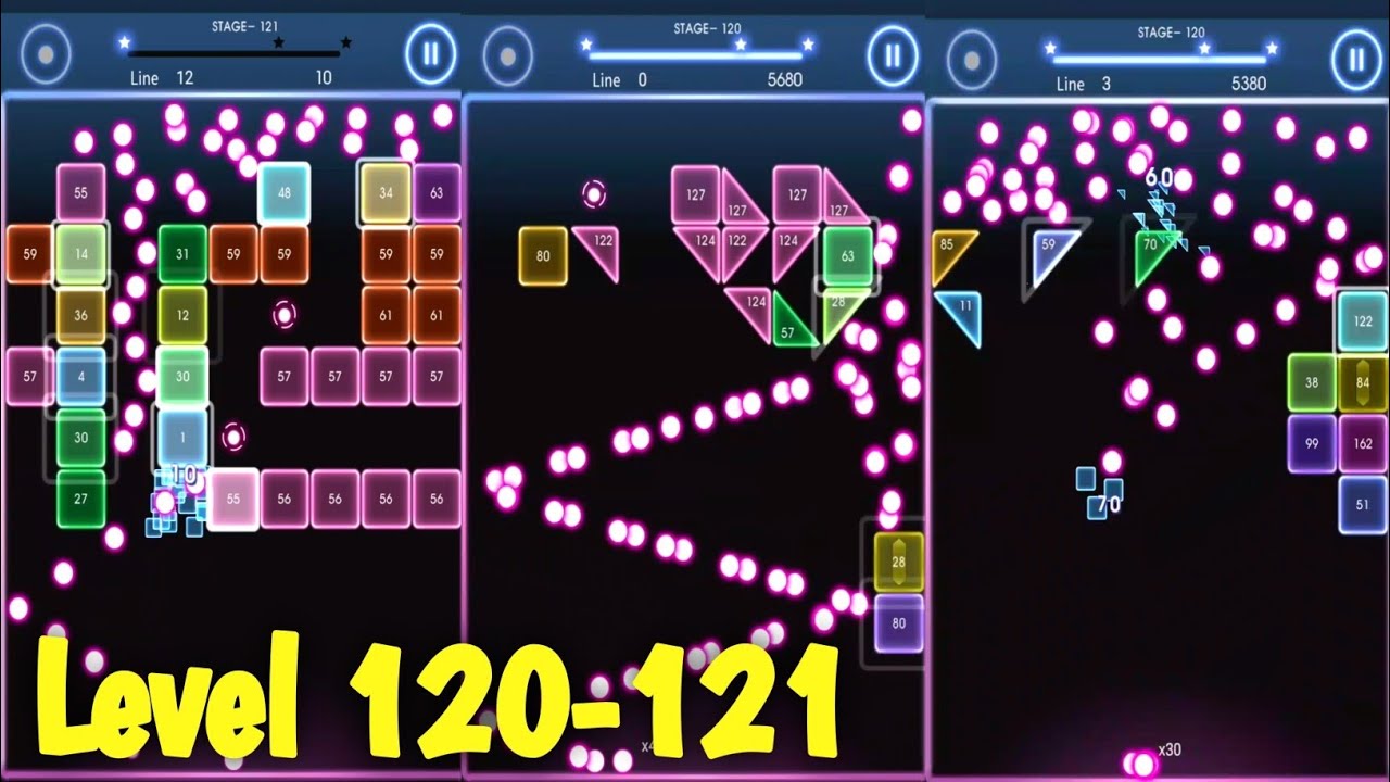 Level 120–121 Perfect Shot Challenge | Bricks Breaker Quest | android gameplay