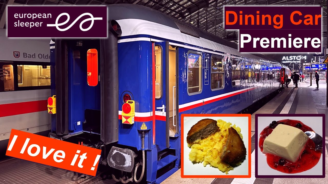Dining Car Premiere on European Sleeper Train Prague - Brussels