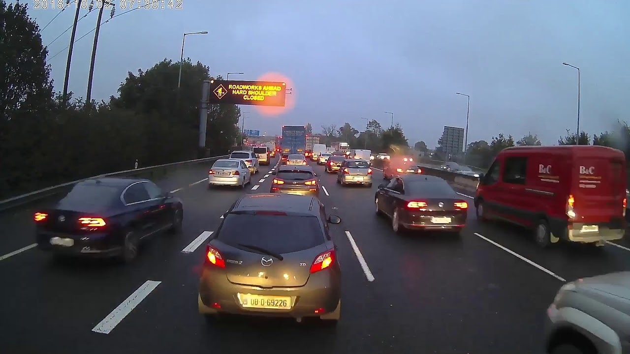 Dublin traffic at the morning